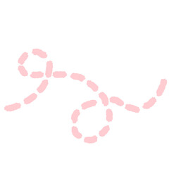 hand drawn pink dotted line transparent background png