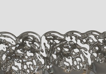 Abstract Liquid Metal Chrome Texture