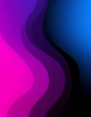 Abstract background with flowing purple, blue, pink, and black gradients and stripes; perfect for presentations.