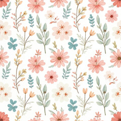 watercolor seamless floral pattern