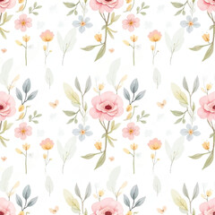 watercolor seamless floral pattern