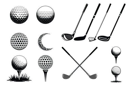 Vintage Golf Club Ball Set