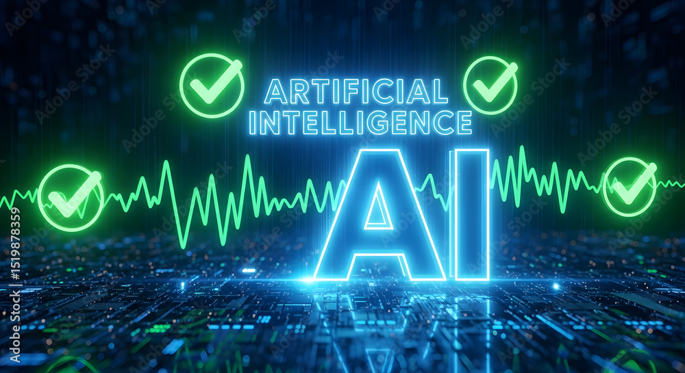 Poster artificial intelligence ai technology, future of computing, machine learning, deep learning, neural 
