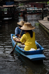 Obraz premium Boat at floating market, Bangkok, Thailand