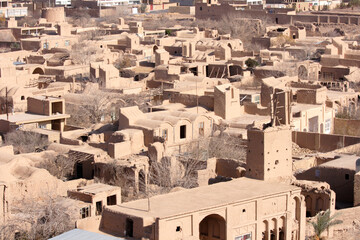 Cityscape of a rural zoroastrian center near Yazd, Iran
