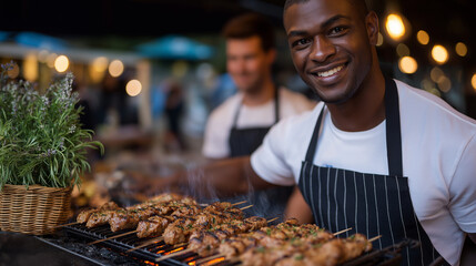 Street Food Vendor Training with Grilling Mentor and Fresh Ingredients