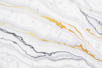 Obraz premium Elegant white marble texture with gold veins