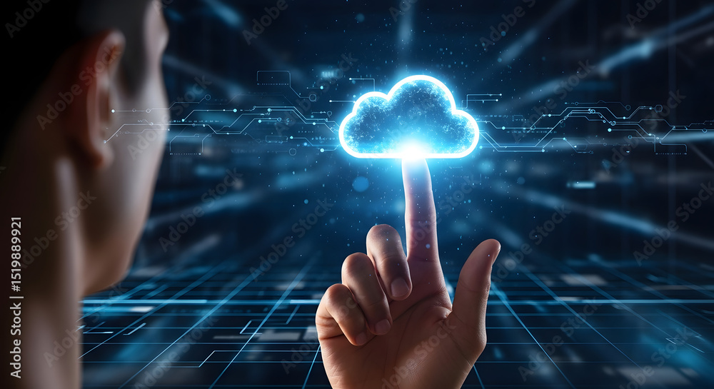 Poster cloud computing accessing data and resources through the internet