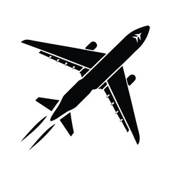 Airplane Takeoff Vector Silhouette