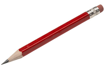 Naklejka premium red pencil isolated on white background