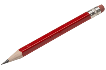 red pencil isolated on white background