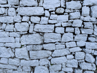 White stone brick wall texture