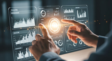 Interactive Data Visualization Analyzing Business Trends with Digital Dashboards