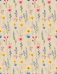 Seamless pattern. Modern and stylish abstract texture.   seamless floral pattern, allover digital design.