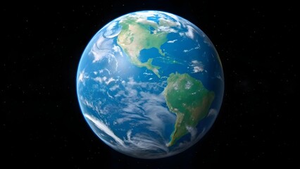 Obraz premium Planet earth space view north and south america