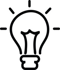 Light bulb icon vector illustration idea concept creative innovation solution inspiration symbol graphic