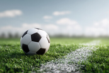 Fototapeta premium Soccer Ball on Field