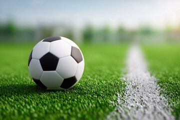 Fototapeta premium Soccer Ball on Field