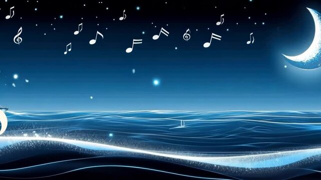 Night music on the sea