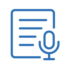 Meeting Summary Icon – Vector Line Symbol for AI Note-taking and Transcripts