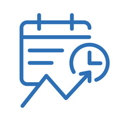 Schedule Forecast Icon – Vector Line Symbol for AI Calendar Prediction