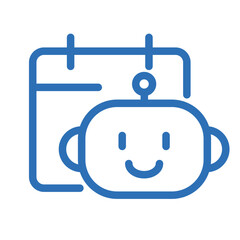 AI Task Assistant Icon – Vector Line Symbol for Productivity and Automation