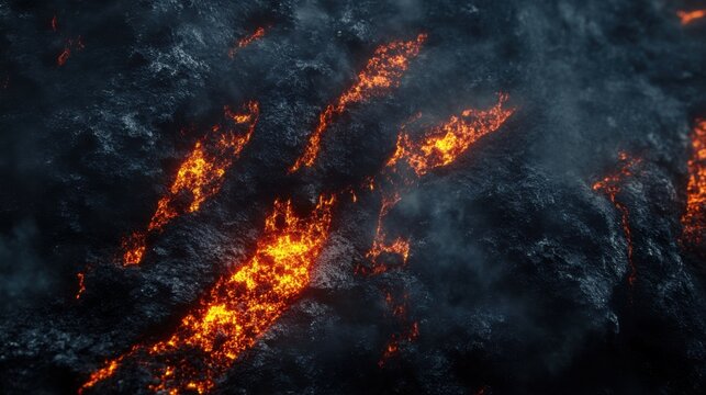 Molten River: A Fantasy Landscape of Volcanic Devastation
