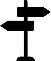 Signpost street Icon Design in different Styles with Editable Stroke. , Solid, Flat Line, and Duotone Line. Suitable for Web Page, Direction Indicator. Travel Destination on transparent background