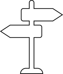 Signpost street Icon Design in different Styles with Editable Stroke. , Solid, Flat Line, and Duotone Line. Suitable for Web Page, Direction Indicator. Travel Destination on transparent background