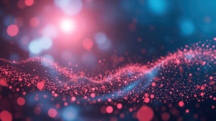 Glowing particles stream, creating a sense of movement and energy, perfect for backgrounds or conceptual imagery