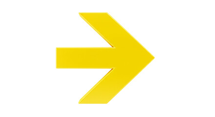 A bold yellow arrow piercing the darkness symbolizing a clear path forward with hope ambition on transparent background