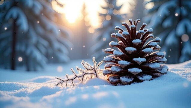 pine tree in snow