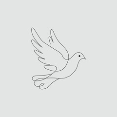 Bird line art vector design