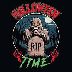 Halloween time T shirt design
