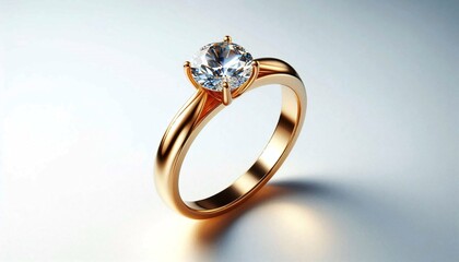 Golden wedding rings, a symbol of love and marriage, are isolated on a white background