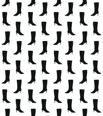 Vector seamless pattern of hand drawn sketch doodle boot isolated on white background