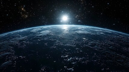 Fototapeta premium Solitary astronaut adrift in the vast expanse of space