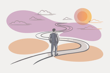 A Man's Journey to Success Navigating a Clear Roadmap with Determination and Vision