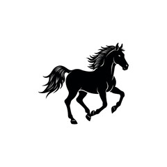High-quality black horse silhouette clipart designed for logos, Cricut projects, and western-style graphics. Great for horse lovers and ranch themes.