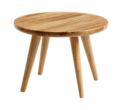 Fototapeta A small wooden coffee table isolated
