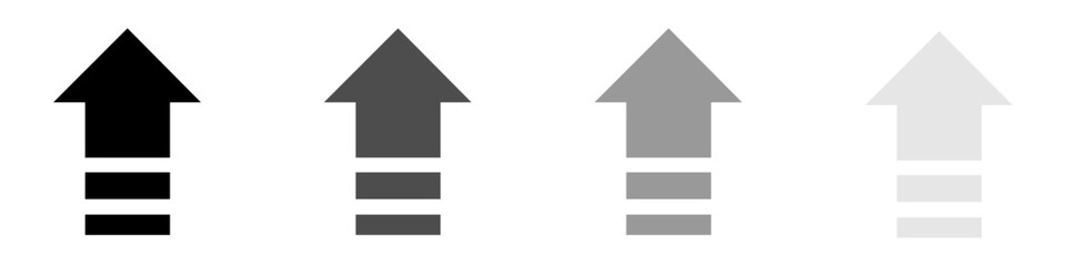 Arrow vector icon set. Scroll illustration sign collection. Direction symbol or logo. Arrow set of web icons in line style.