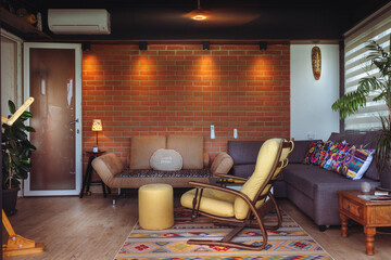 Interior decoration in a modern apartment
