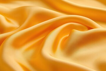 Fototapeta premium Soft Yellow Satin Fabric with Smooth Drapery and Elegant Texture