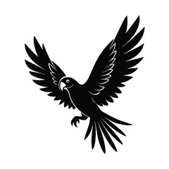 Obraz premium Parrot Flight Vector Silhouette