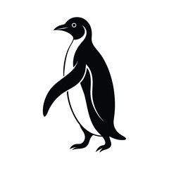 Obraz premium Penguin Walking Vector Silhouette