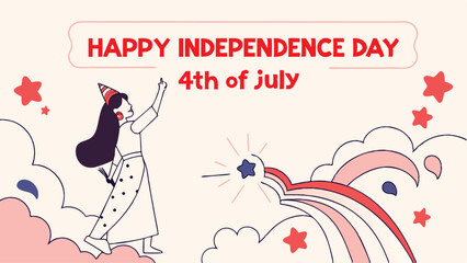 Fototapeta premium Happy Independence Day