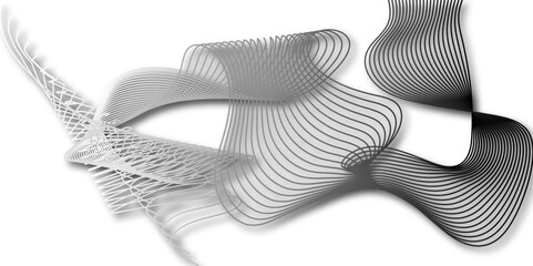 silver ribbon on white background.