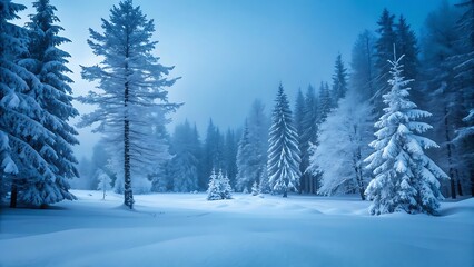 Fototapeta premium Winter Wonderland Enchanting Snow-Covered Forest