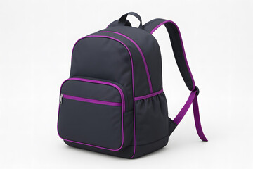 Fototapeta premium Stylish Navy Blue Backpack with Purple Accents for Travel and Everyday Use
