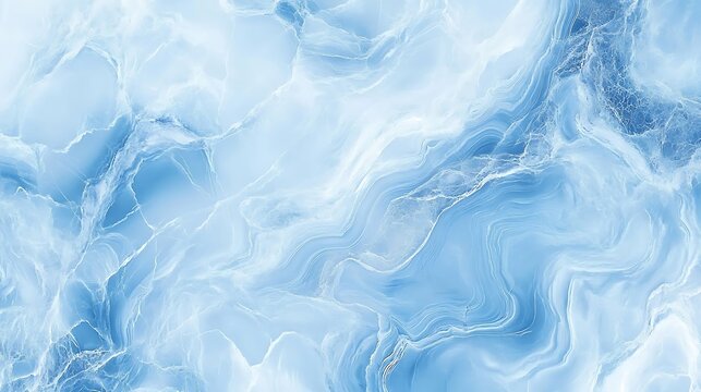 Abstract light blue marble texture background with flowing veins suitable for luxury design and decorative purposes